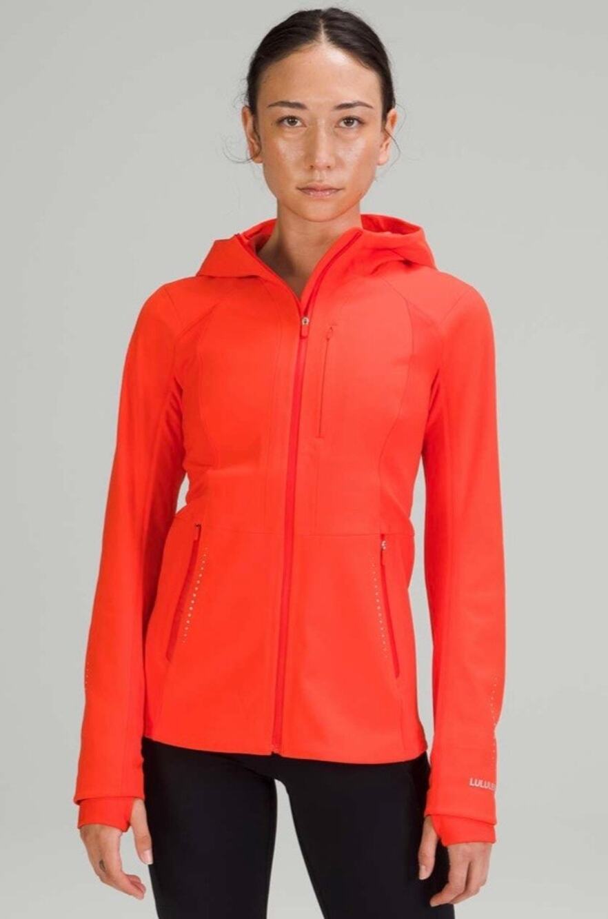 EUC Lululemon Cross Chill RepelShell Jacket Autumn Red Jacket Size 8 W4BOHS